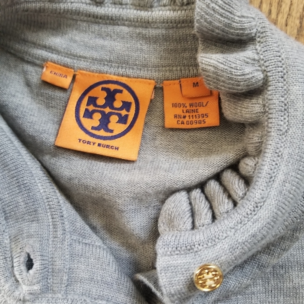 Tory Burch Wool Ruffle Sweater Dress - Picture 7 of 7